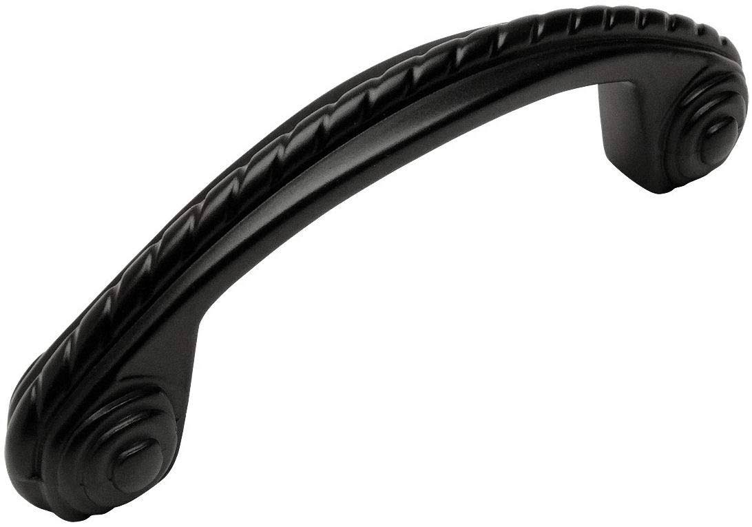 Flat Black Cabinet Hardware Handle Pull - 25 Pack Y2125