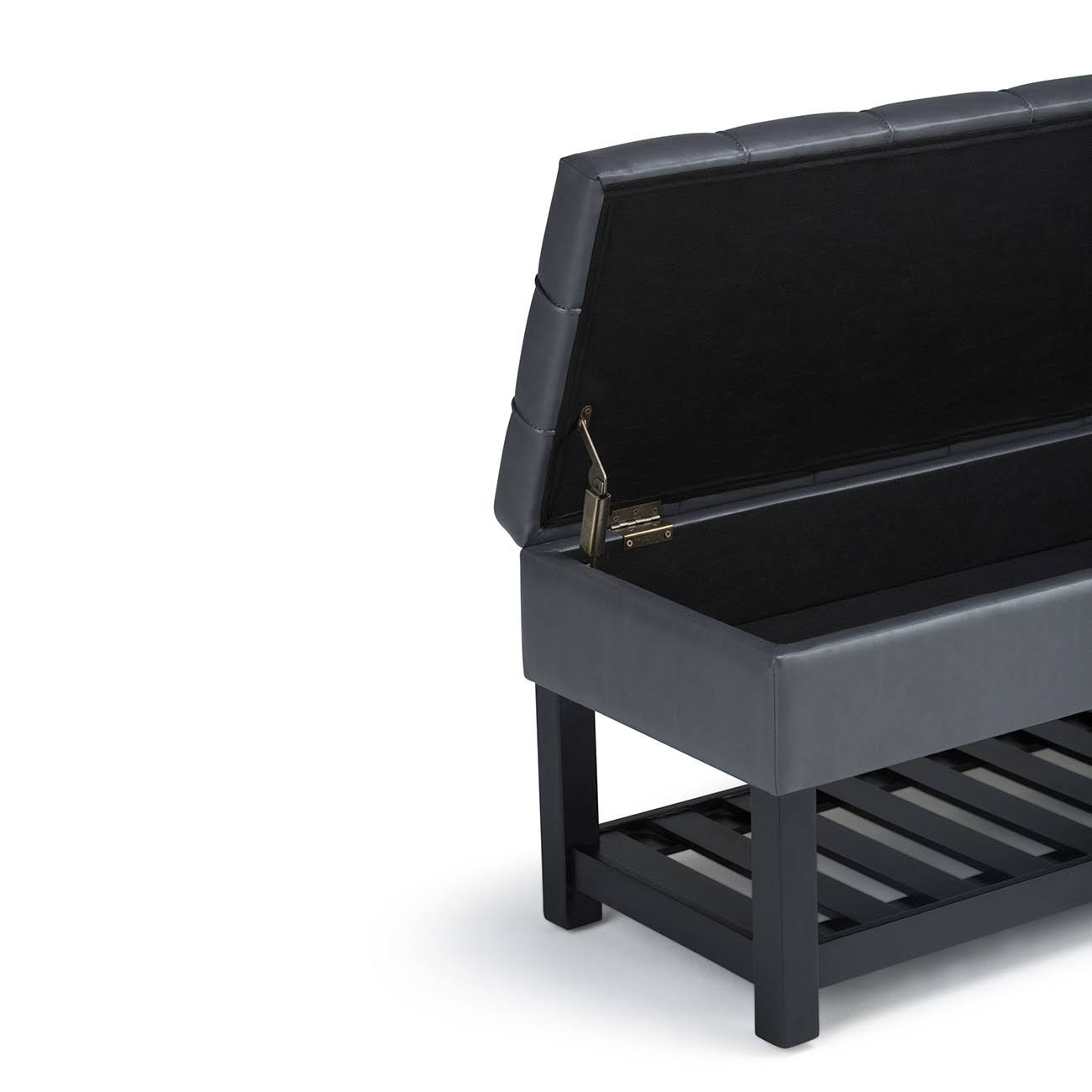 Grey Storage Ottoman Bench G99623