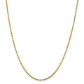 14kt Yellow Gold 1.6mm Diamond Cut Long Link Franco Chain 18 inch U2791