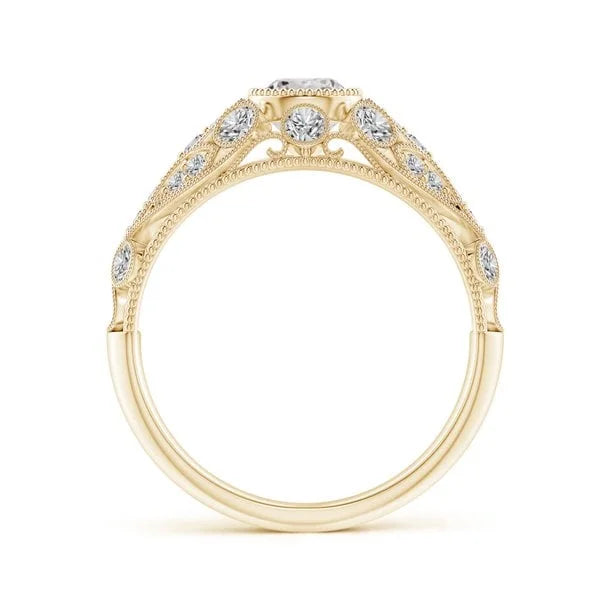 Vintage Ring 14K Yellow Gold Lab Grown Diamond D52572
