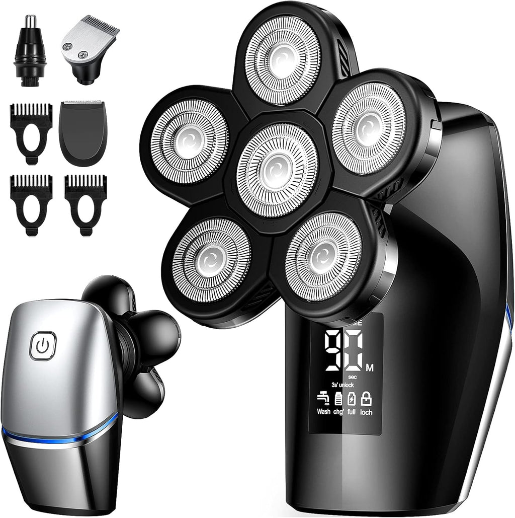 Head Shaver Electric Rechargeable LED Display Waterproof Pack of 2 S1728