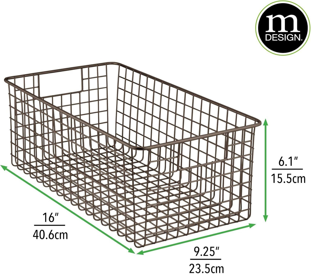 Bronze Metal Wire Bathroom Organizer Storage Bin Basket 8 Pack S531673