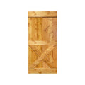 Distressed Colonial Maple Stained Solid Knotty Pine Wood Interior Sliding Barn Door Slab Q217
