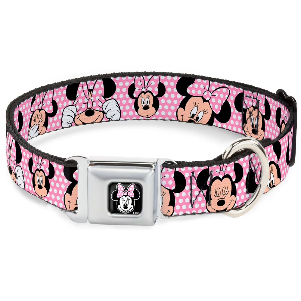 Pink White Polka Dot Dog Collar D74816