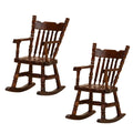 Walnut Dollhouse Rocking Chairs, 2 Pieces V959