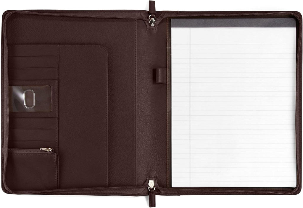 Cognac Zippered Padfolio G3036