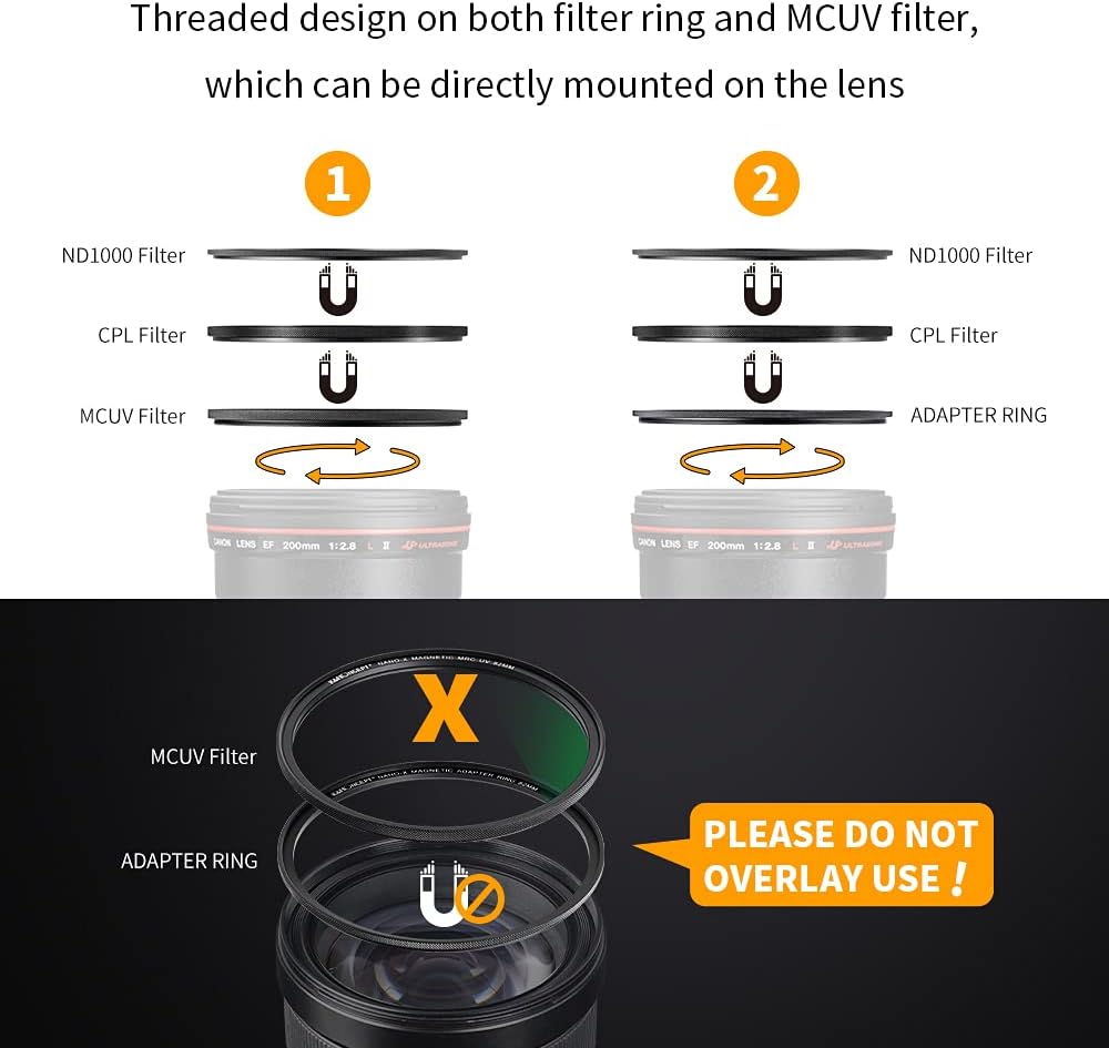 55mm Magnetic Lens Filter Kit B944