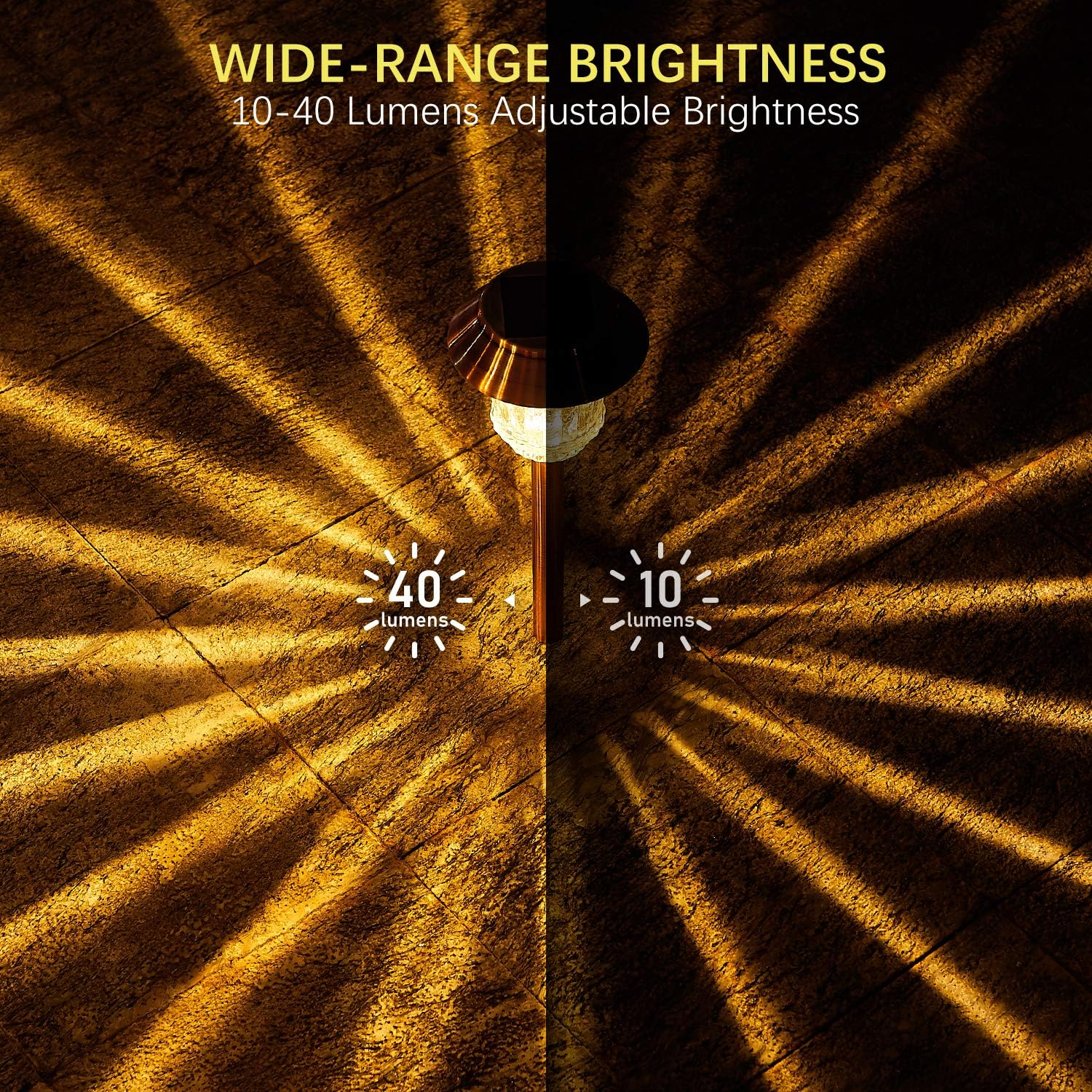 Solar Pathway Lights 4 Pack Outdoor Waterproof IP65 Warm White Z3977