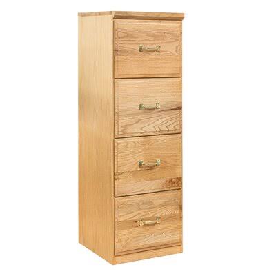 Light Oak 4-Drawer Vertical Filing Cabinet E5326