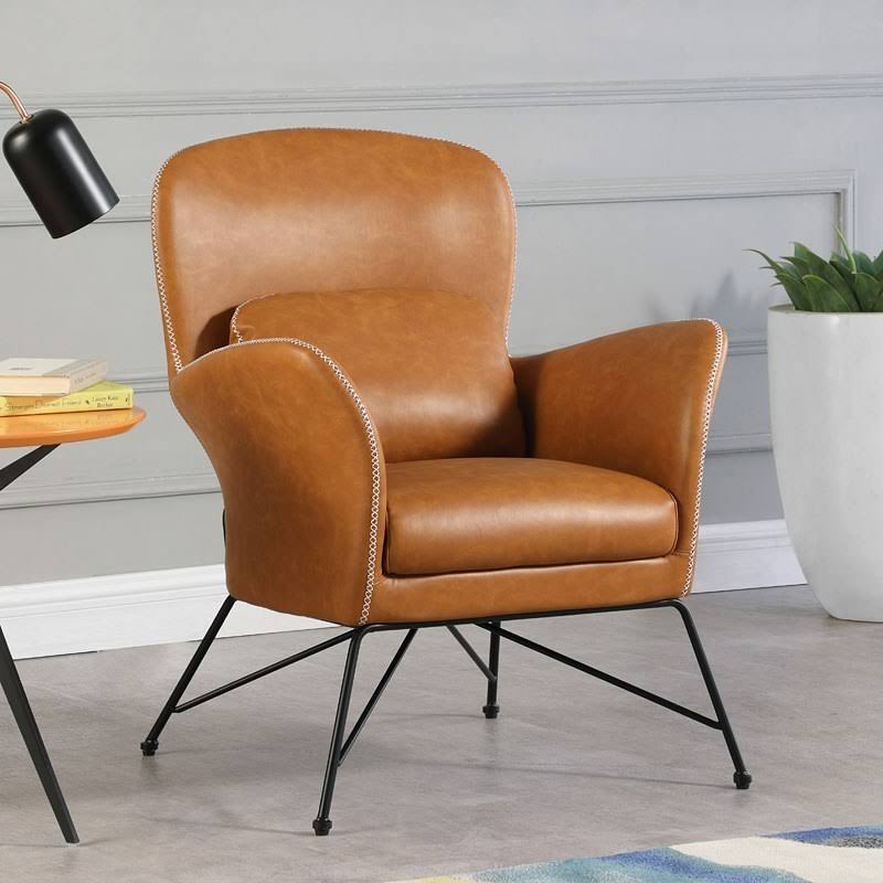 Camel Accent Chair with Steel Frame Z77907