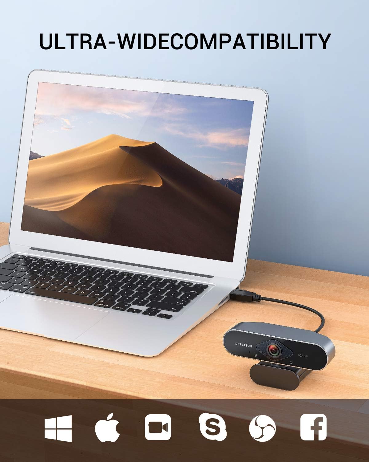 2 Pack 1080P HD USB Webcam with Microphone D220161