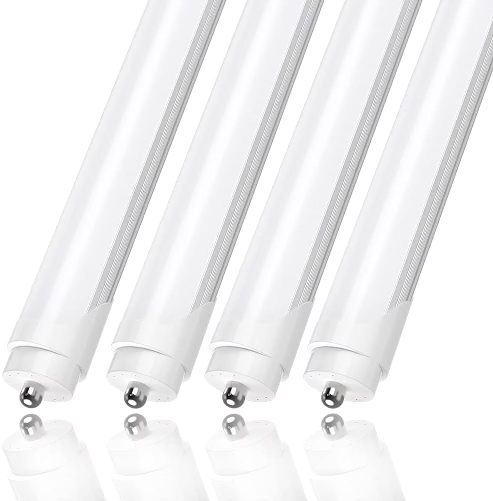 T8 LED Tube Light 8ft, 45W 5000K Daylight, 4-Pack P418128