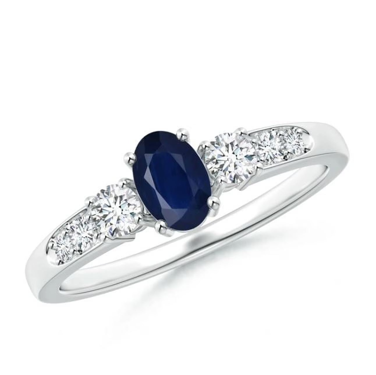 0.93ct Oval Sapphire CZ Engagement Band Ring 925 Sterling Silver Ring Size 11.5 Q6545