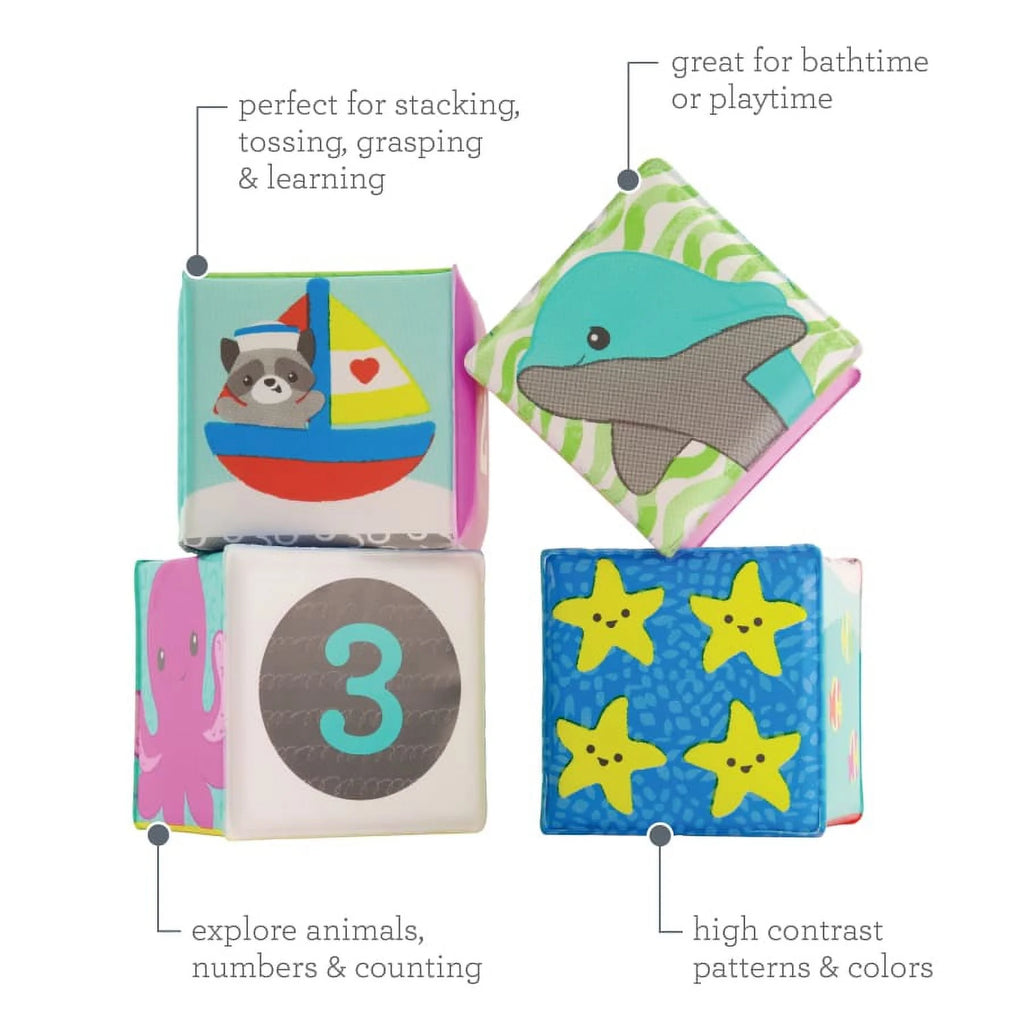 Multicolor Sea Animals Bath Blocks C86914