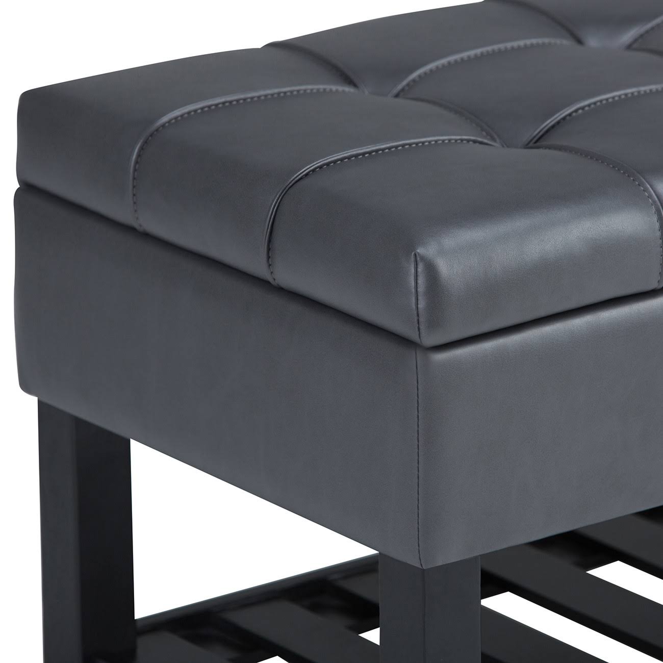 Grey Storage Ottoman Bench G99623