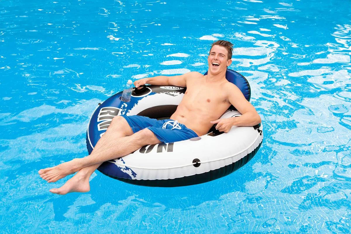 Inflatable 2 Person Float (2 Pack) + Single Tube (4 Pack) E7804