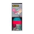 Neon Pink Washi Tape, 3 Rolls with Storage Box D3438