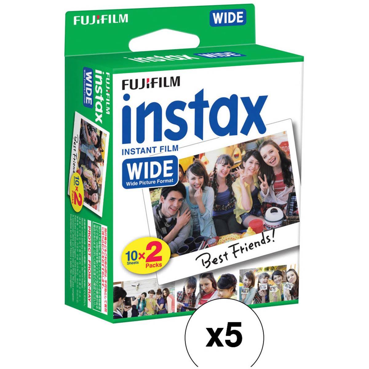 20-Pack Instax Wide Instant Color Print Film, ISO 800 L487