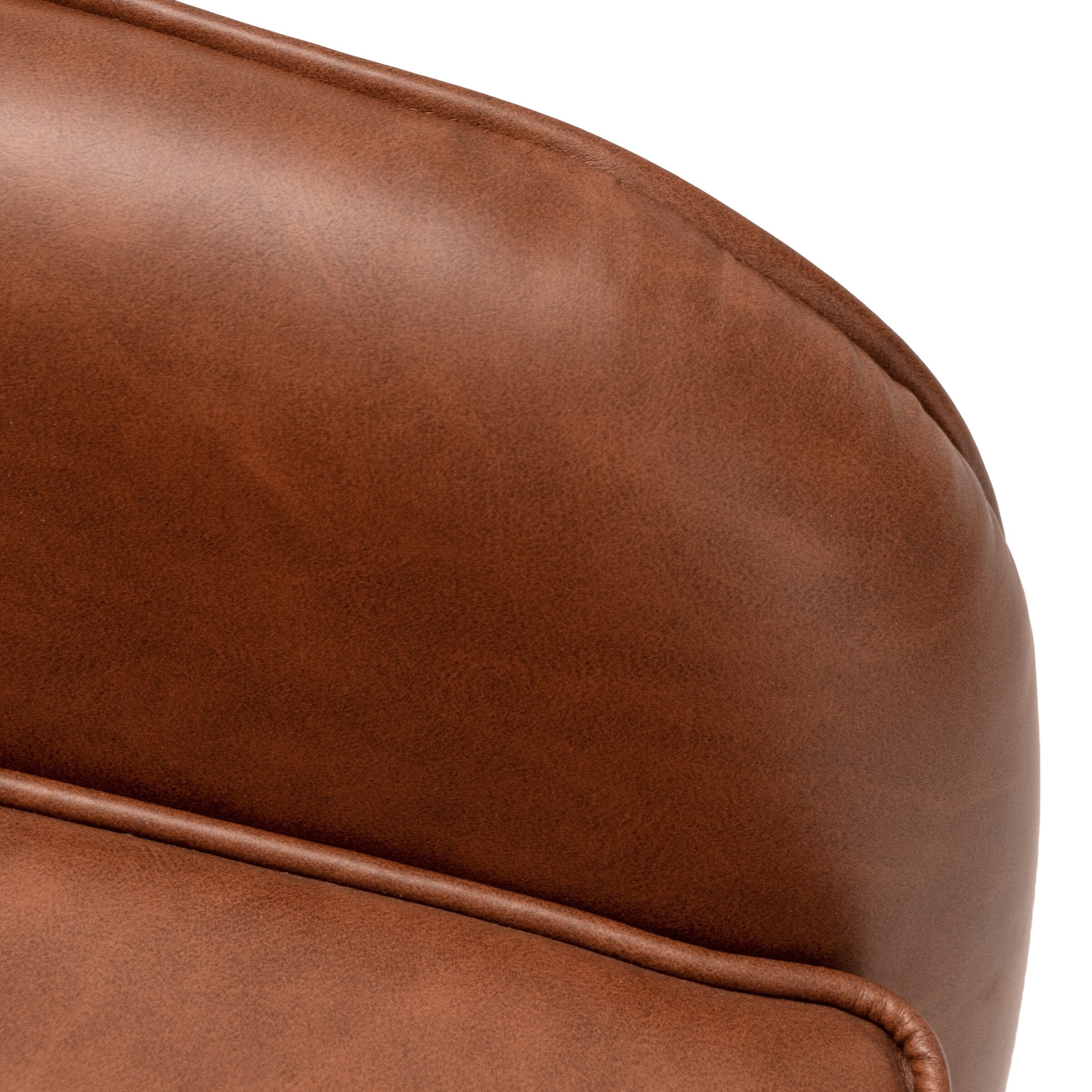 Brown Faux Leather 2-Piece Swivel Accent Chair Set L766781