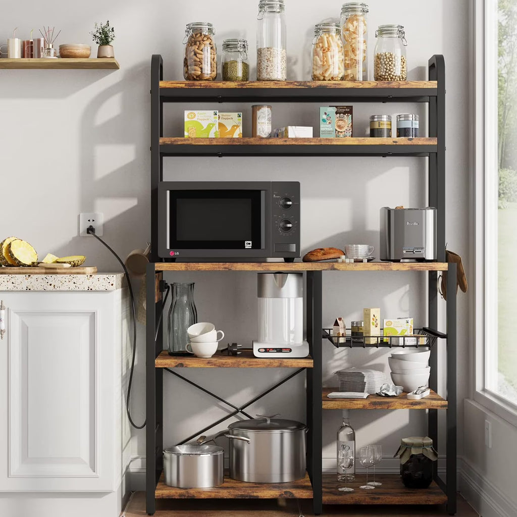 6-Tier Kitchen Rack with Wire Drawer E8180