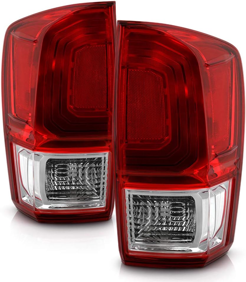 Red Clear Rear Tail Lights Brake Lamps Assembly Pair Set I831