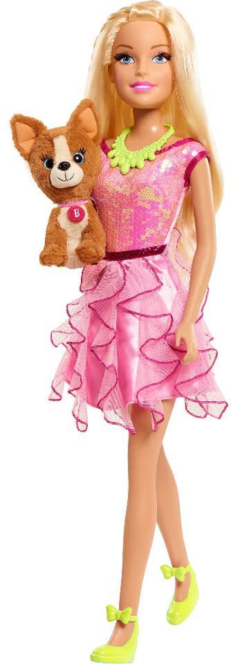 Blond Doll with Plush Puppy J8098