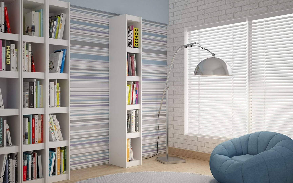 White 5 Shelves Bookcase I2018