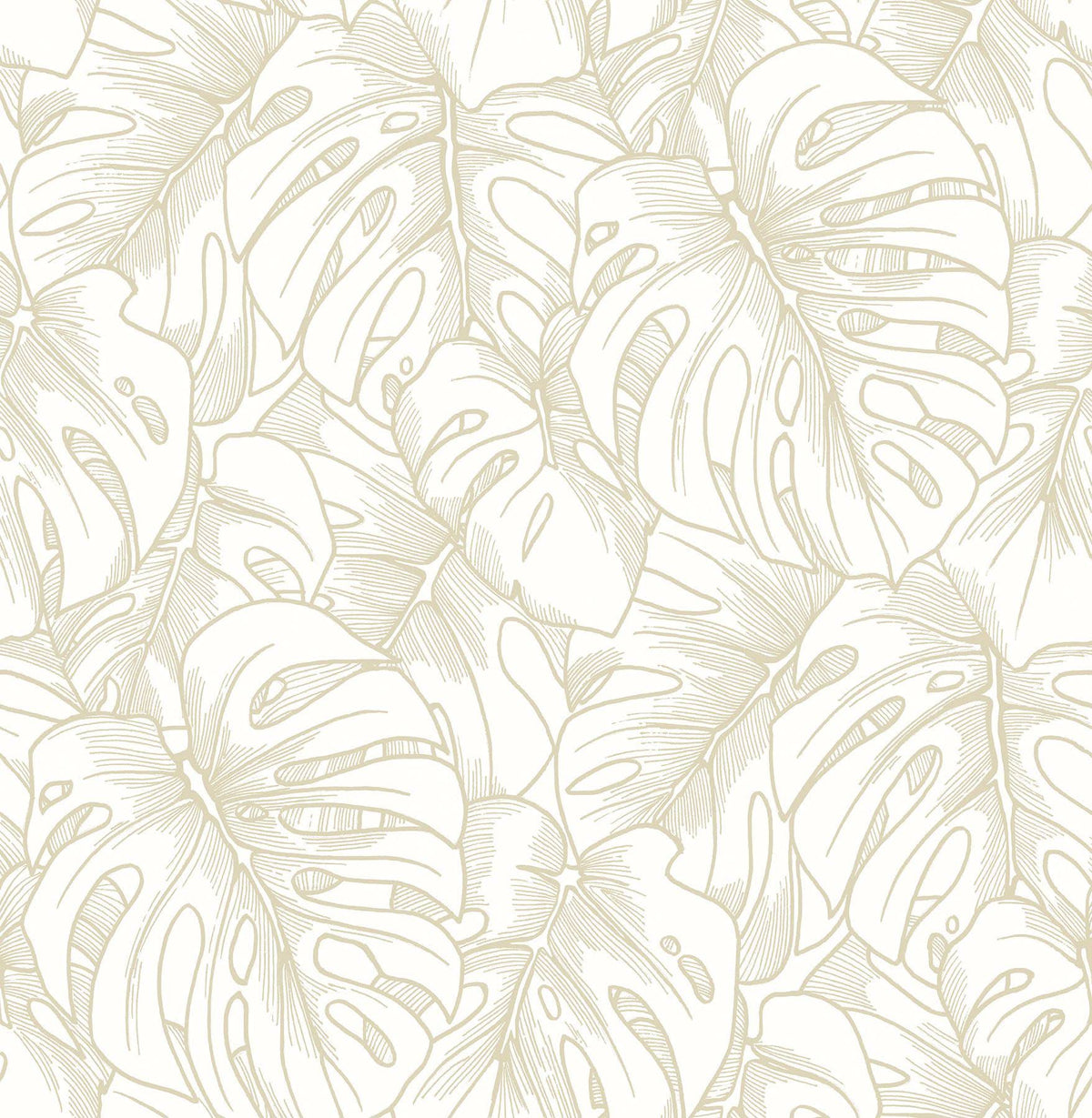 Botanical Wallpaper - Gold Q825604