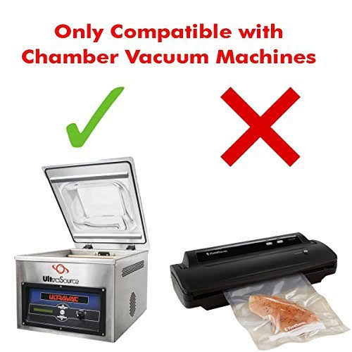 Vacuum Chamber Pouches, 3 mil, 12x22 x 16x22, Pack of 500 T8191