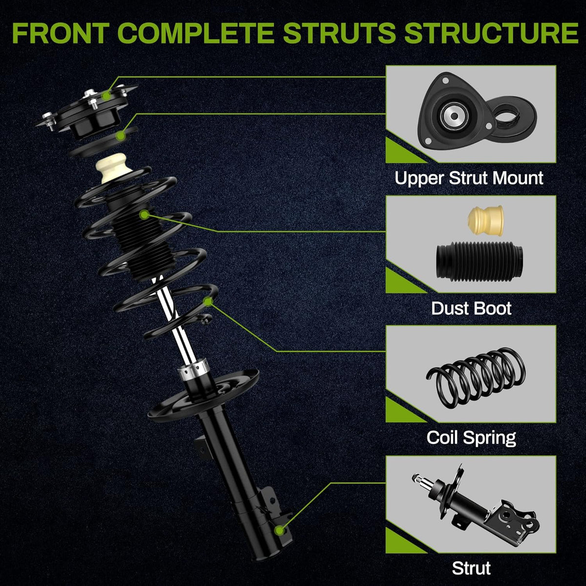 Front Complete Struts for Left & Right 2 pcs Z9894