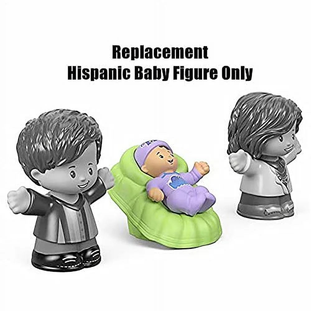 Hispanic Baby Figure with Green Basket and Purple Outfit K409