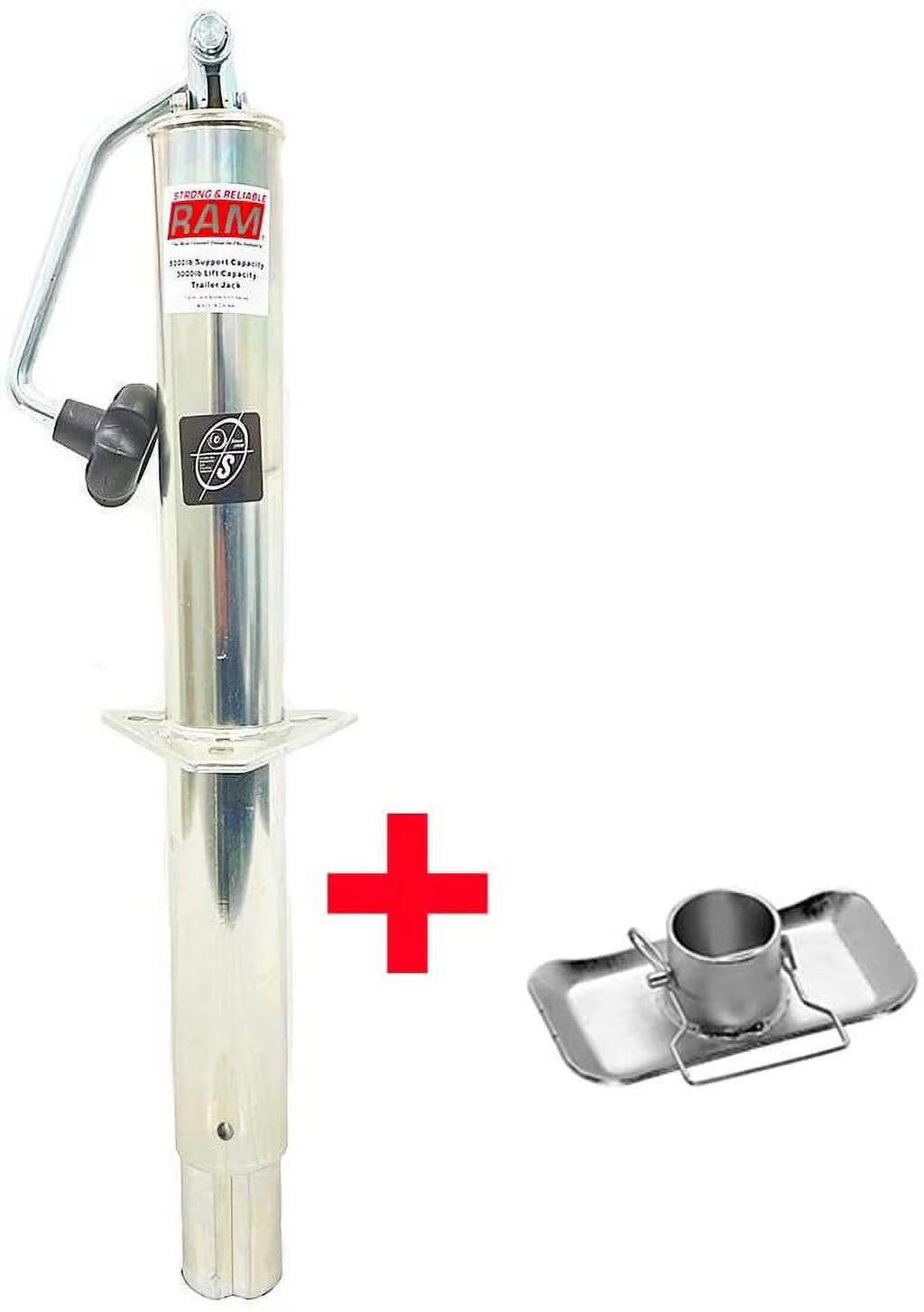 Zinc A-Frame Trailer Jack with Zinc Foot Plate Z31850