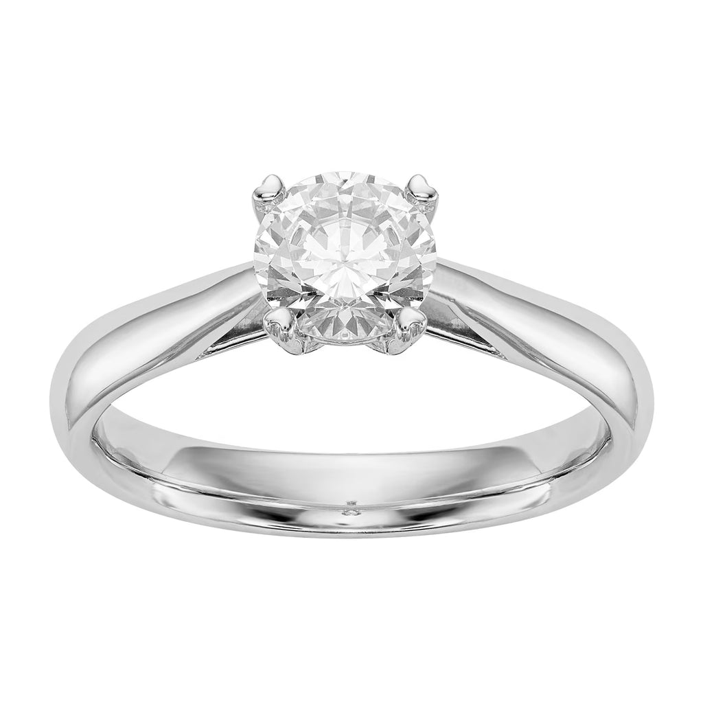 14 Karat White Gold Diamond Solitaire Engagement Ring B8124