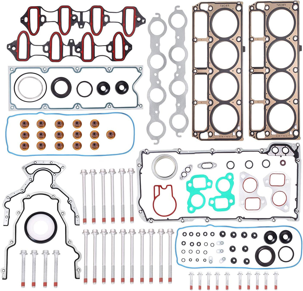 Cylinder Head Gasket Set with Head Bolts Compatible 4.8L 5.3L O990