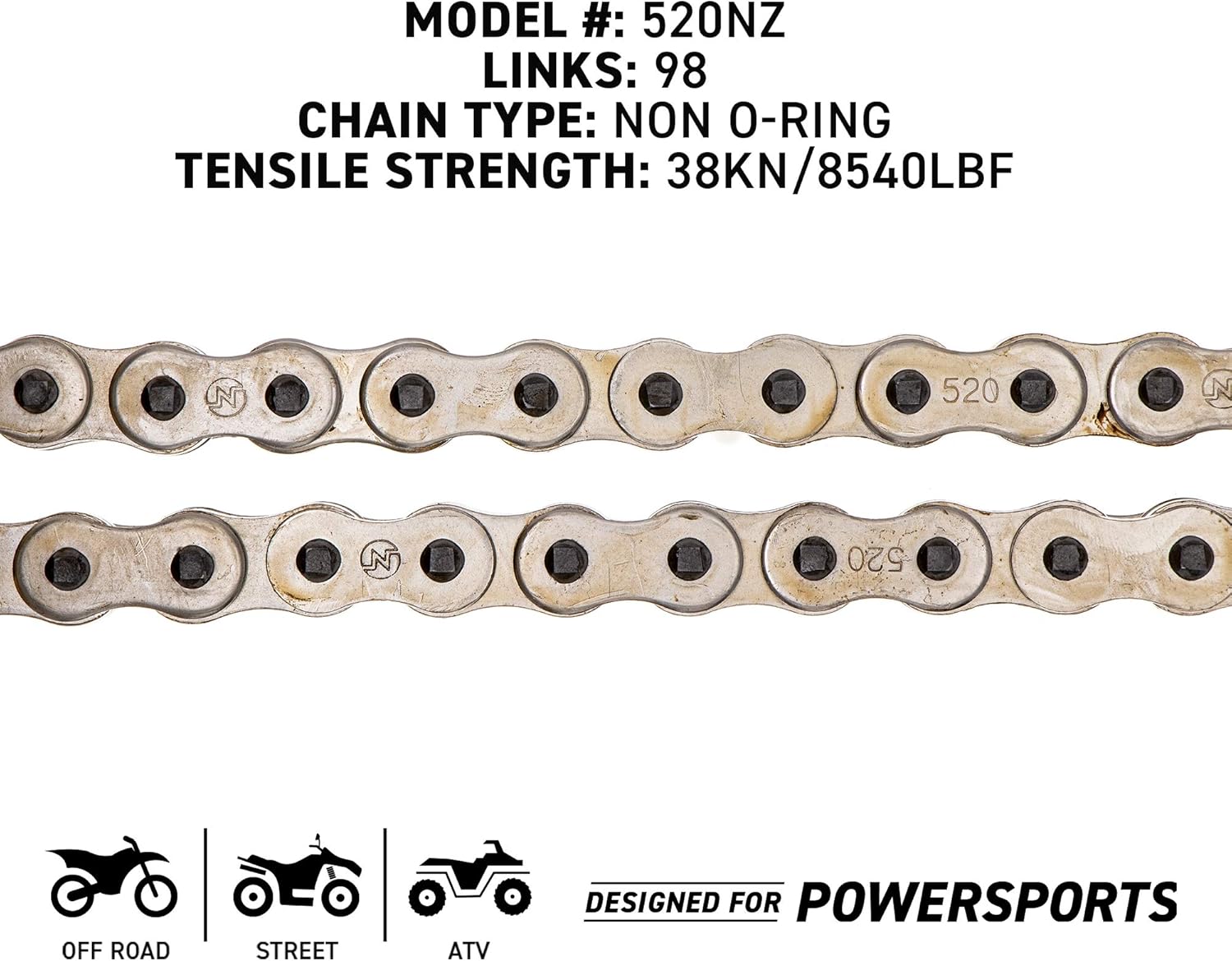 Drive Sprocket Chain Combo Front 13 Rear 40 Tooth 520NZ Standard 98 Links Pack of 2 P287