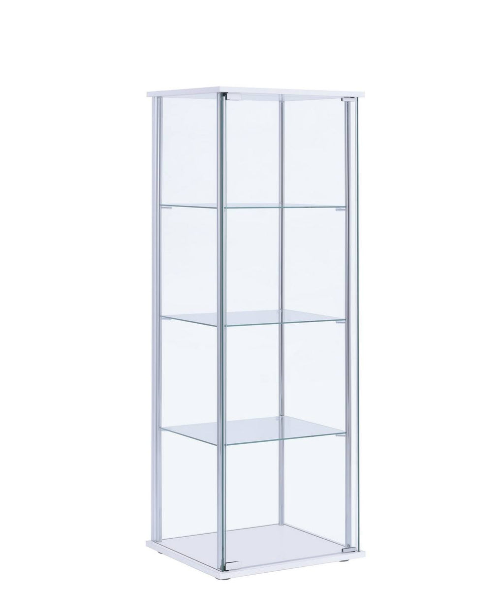 White 4-Shelf Curio Cabinet G2375