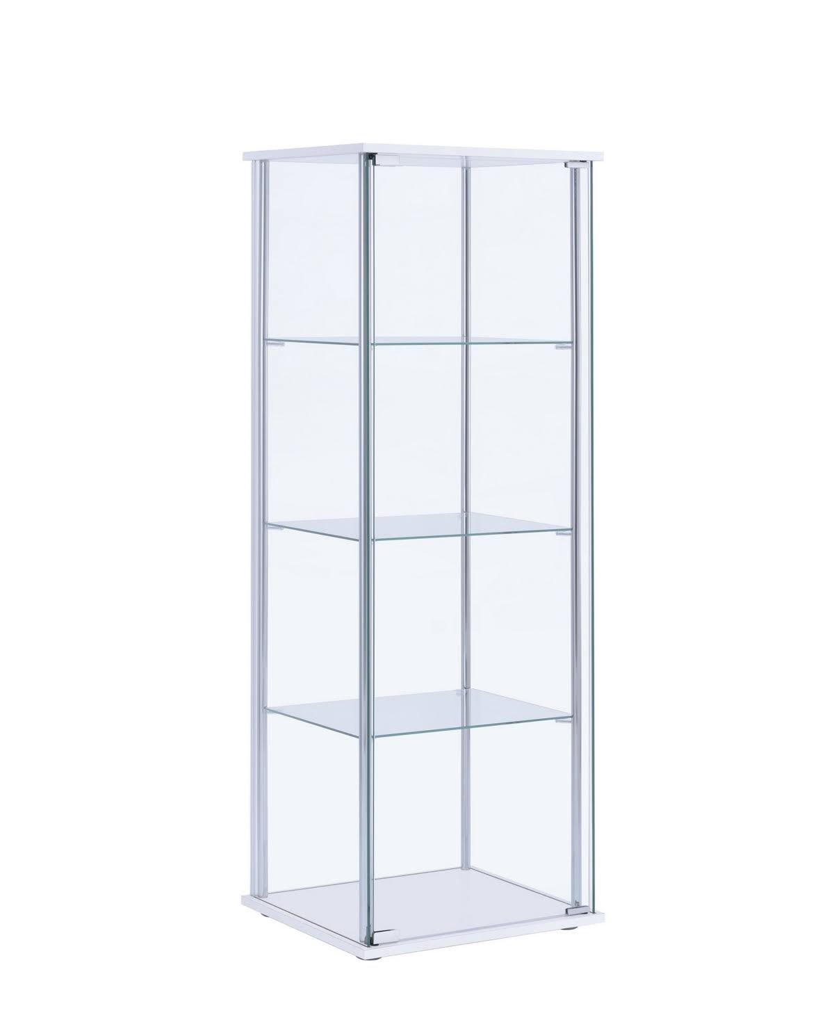 White 4-Shelf Curio Cabinet G2375