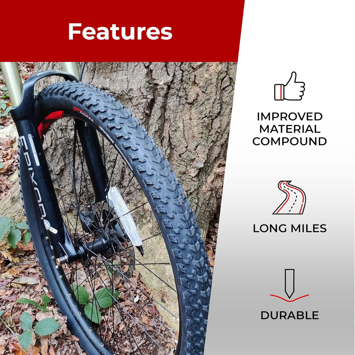 Pair 27.5 x 2.10 Inch Foldable MTB Bike Tires J623164