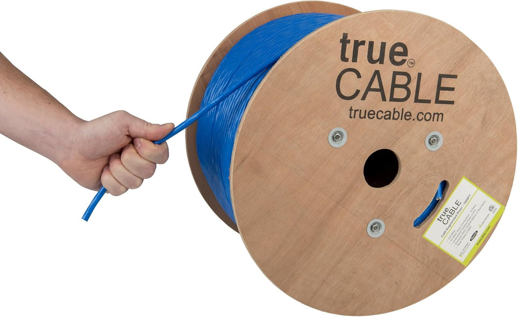 1000ft Blue 23AWG 4 Pair Solid Bare Copper Bulk Ethernet Cable R882929