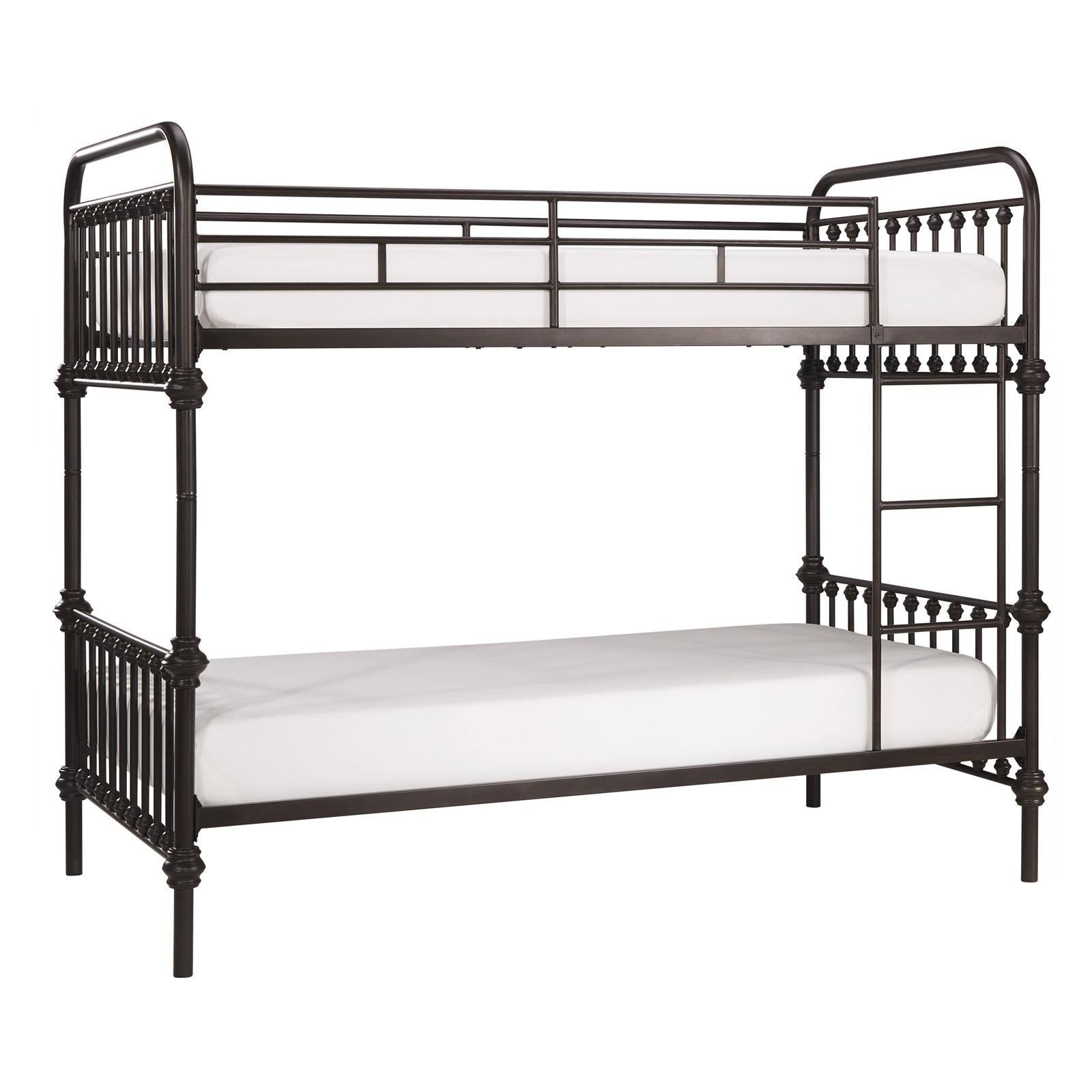 Twin Over Twin Bunk Bed Dark Bronze Y310