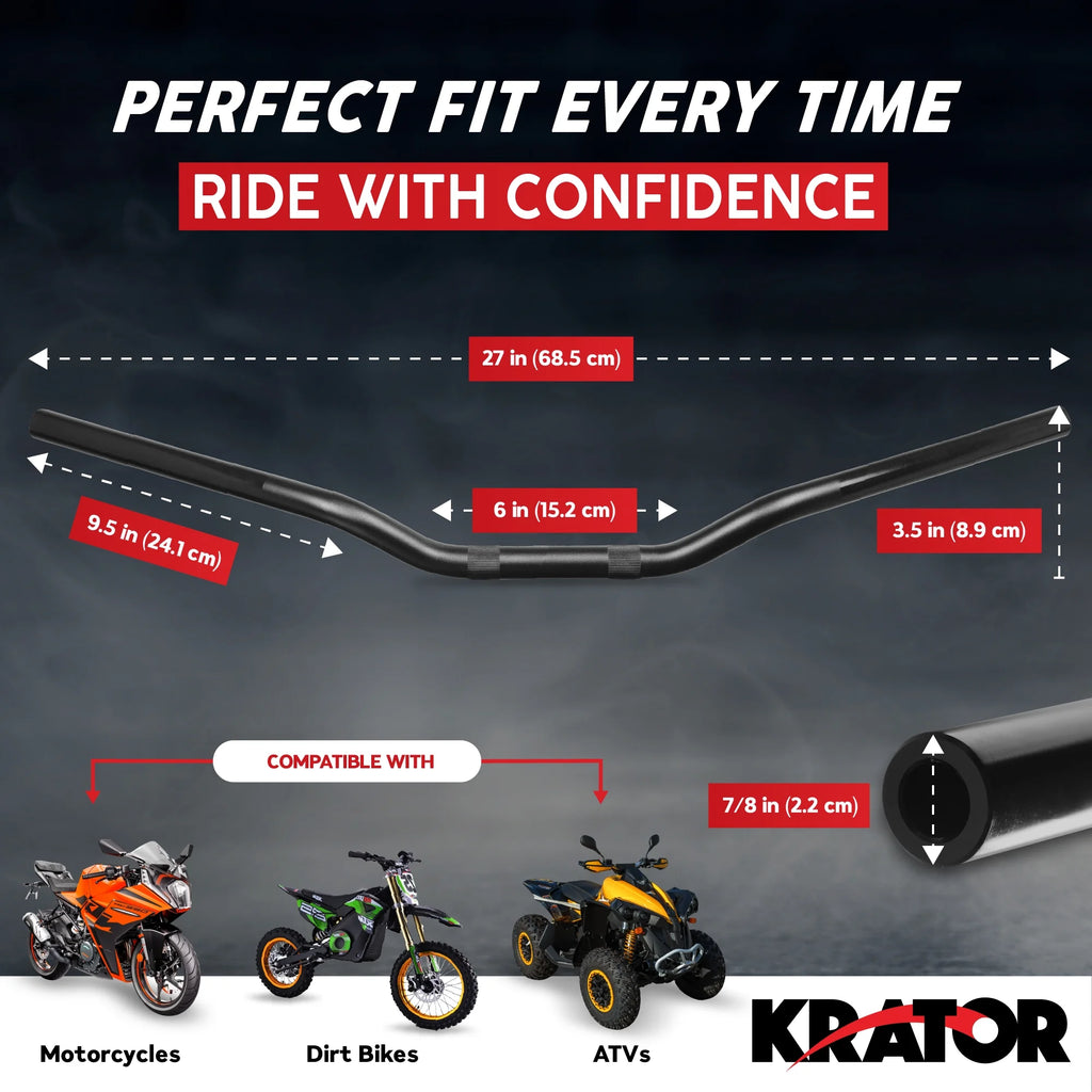 7/8 Inch Motorcycle Low-Rise Handlebar J901