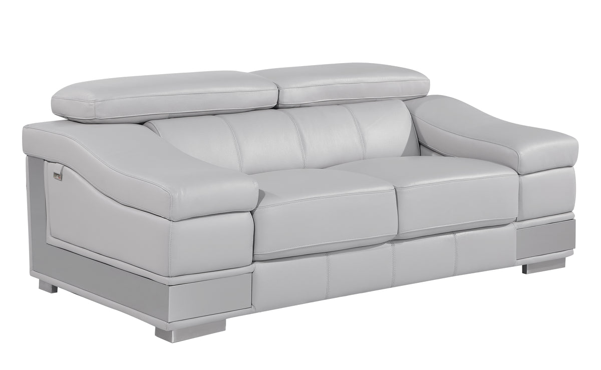 Italian Leather Loveseat F1285