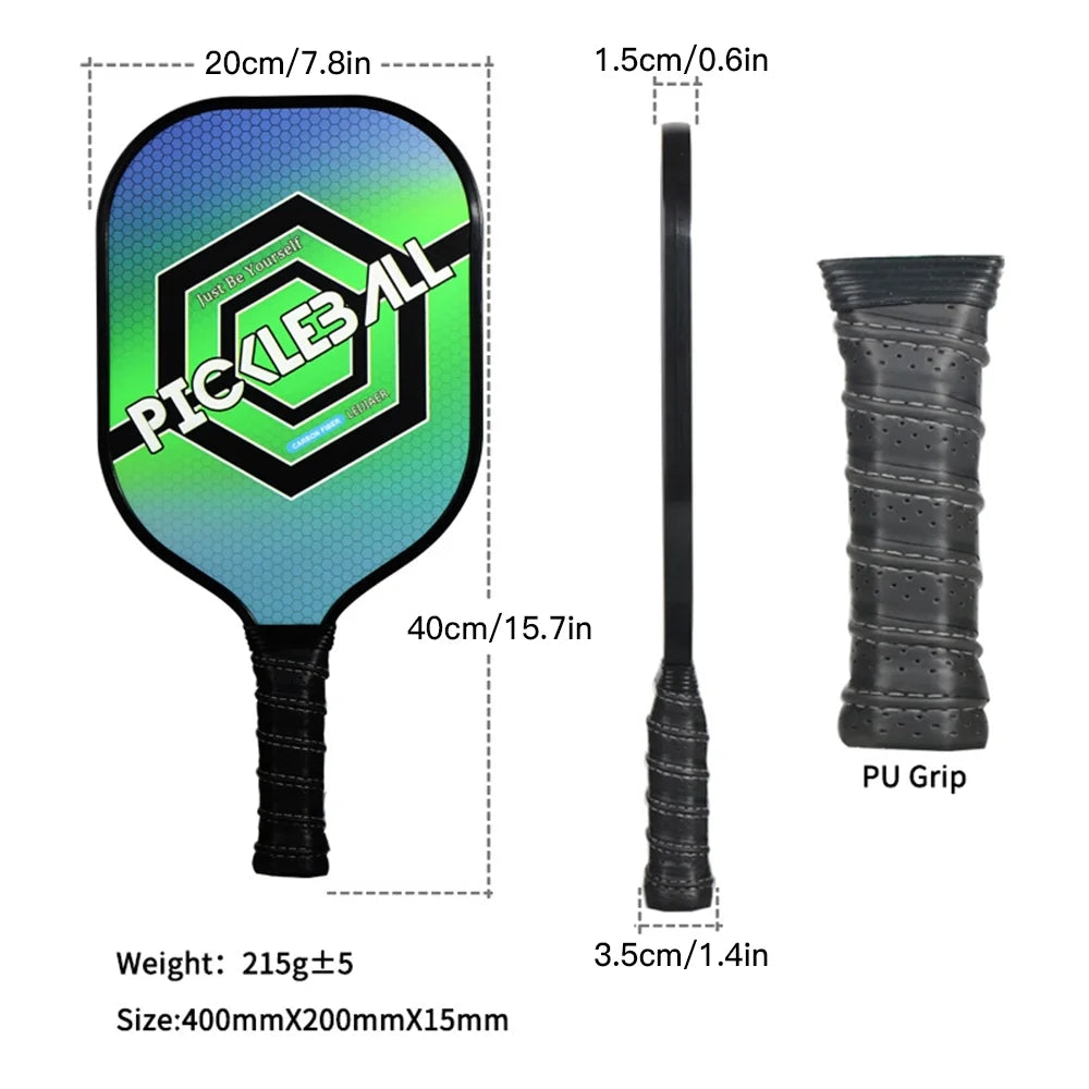 Carbon Fiber Pickleball Paddle and Ball Set M134272