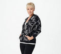 Camo Zip-Up Bomber, Size 3X, Carbon Multi T375532