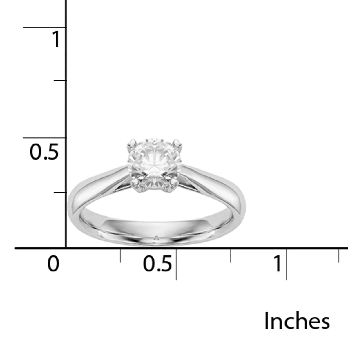 14 Karat White Gold Diamond Solitaire Engagement Ring B8124