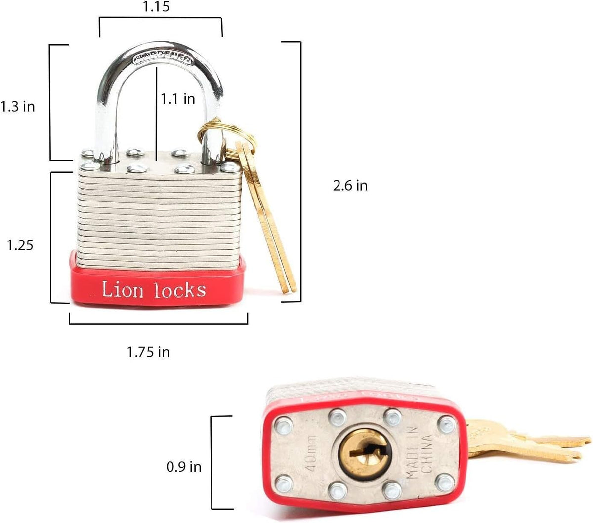24 Keyed-Alike Padlocks with 1.25” Shackle, Hardened Steel Case, Brass Cylinder C497
