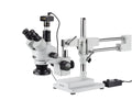 7X-45X Simul-Focal Stereo Zoom Microscope with 144-LED Ring Light and 10MP Camera F96102