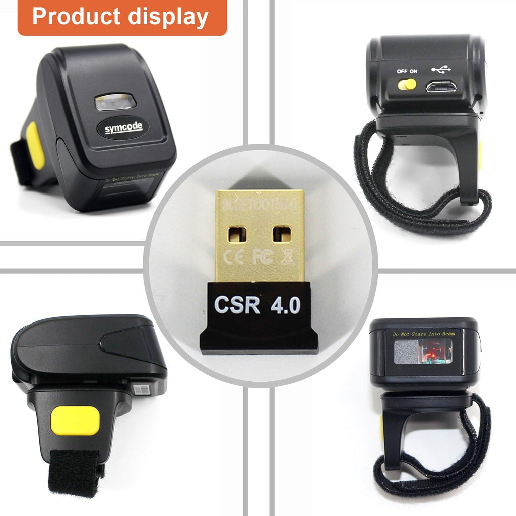 2D Bluetooth Ring Barcode Scanner M667