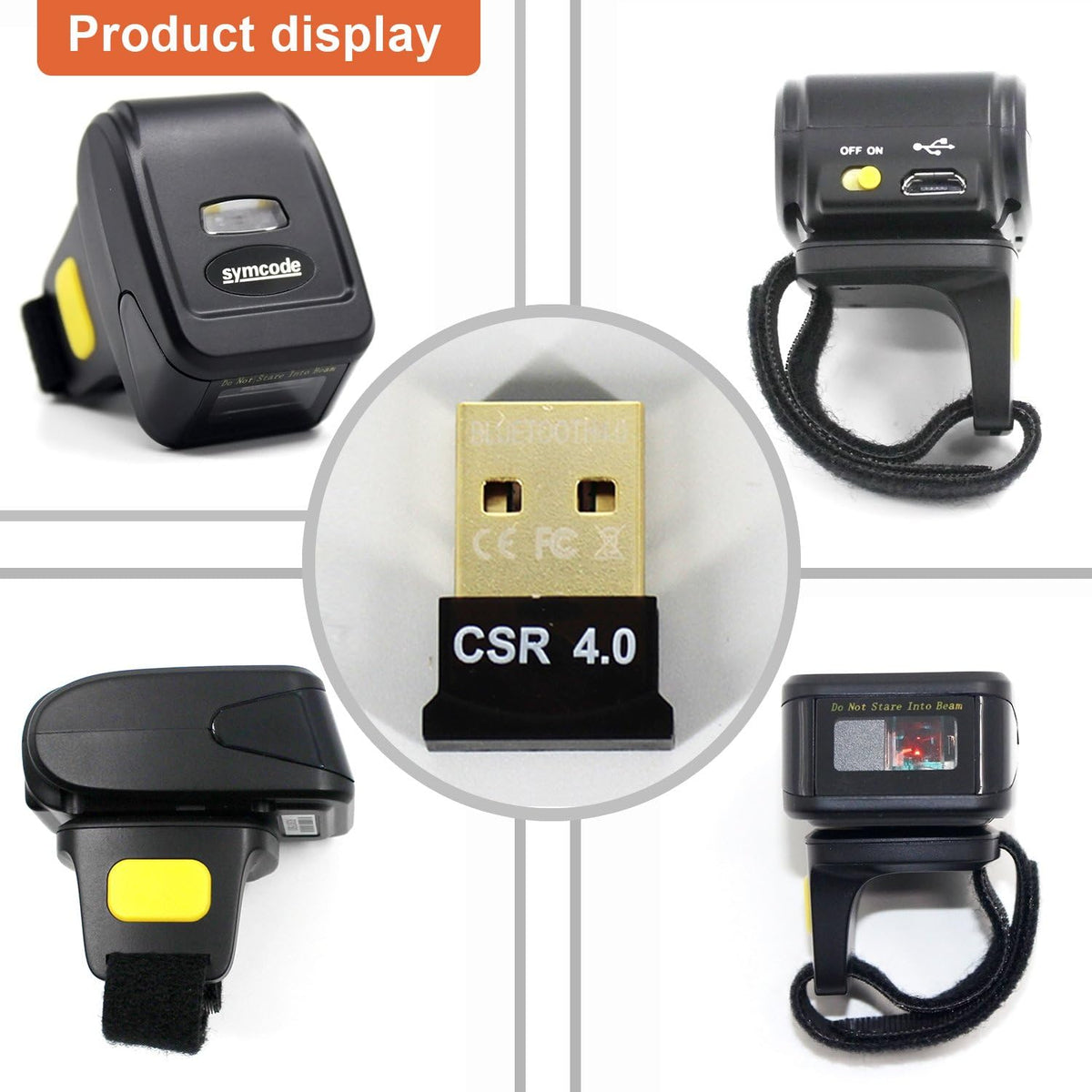 2D Bluetooth Ring Barcode Scanner M667
