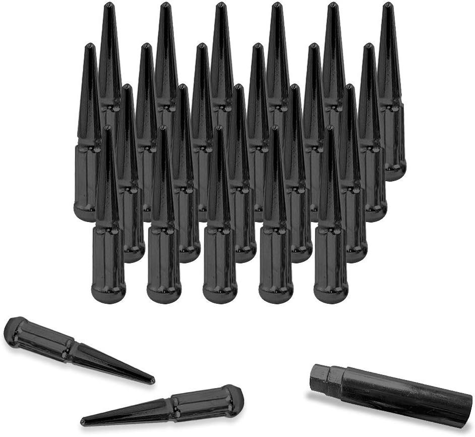Chrome Solid Steel Spike Wheel Lug Nuts (24pcs) Q4256